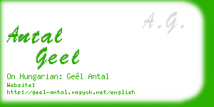 antal geel business card